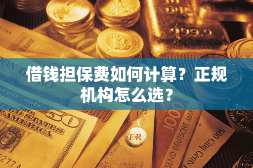 济南借钱担保费如何计算？正规机构怎么选？