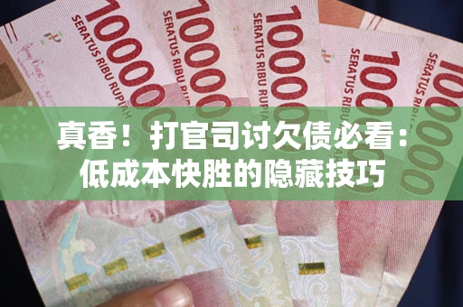 济南真香！打官司讨欠债必看：低成本快胜的隐藏技巧