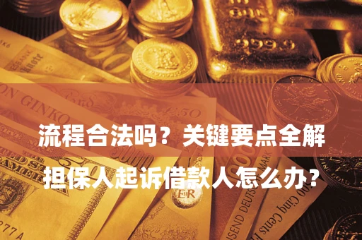 济南

担保人起诉借款人怎么办？流程合法吗？关键要点全解析