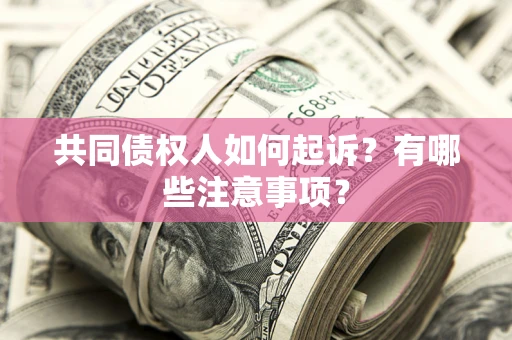 济南共同债权人如何起诉？有哪些注意事项？