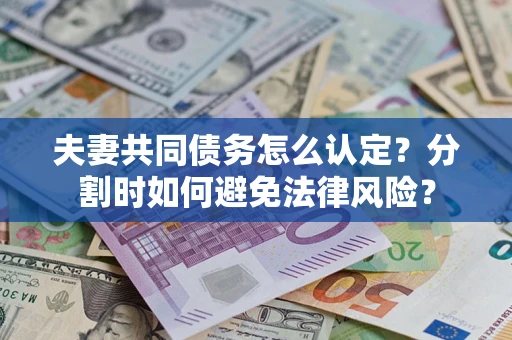 济南夫妻共同债务怎么认定？分割时如何避免法律风险？